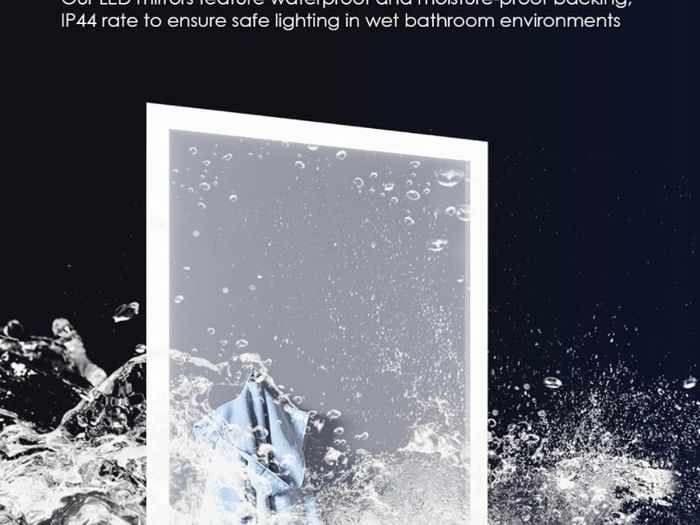 600x500mm Bathroom Mirror With Lights, Horizontal Vertical/Sensor Switch LED Illuminated Bath Vanity Wall-Mounted Mirrors (FREE POSTAGE)
