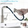 Kitchen Tap with 3 Function Sprayer Pull Out Kitchen Mixer Tap, 360 Degree Swivel Kitchen Sink Tap, Single Handle Sink Tap for Bathroom or Kitchen, Matte Black (FREE POSTAGE) Image 2
