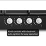Gas Hob 4 Burners, 60cm Black Glass Gas Cooker Hob, 8060W Wok Burner, Built-in Cooktop with Flame Failure Protection, NG/LPG Convertible Image 4