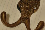 Lion Head Hooks Hangers Antique Brass