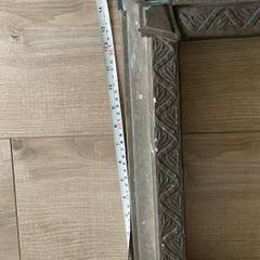 Antique Brass Art Deco Fire Surround  Brass Fender Antique Weighted Fire Surround