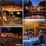 MASSIVE SALE Lights Outdoor, 15M/49FT Romote Control Outdoor String lights Mains Powered with 25LED Shatterproof Bulbs, 8 Modes Waterproof Garden String Image 3