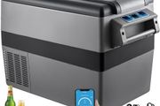 Portable Small Car Freezer 45L Mini Car Freezer Refrigerator 45W Car Fridge Cooler 12V Fridge Freezer AC/DC Portable Freezer Portable Vehicle Car Fridge For Home and Outdoor Use