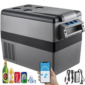 Portable Small Car Freezer 45L Mini Car Freezer Refrigerator 45W Car Fridge Cooler 12V Fridge Freezer AC/DC Portable Freezer Portable Vehicle Car Fridge For Home and Outdoor Use