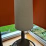 Table lamp (grey bar with gold) neutral/oatmeal colour shade Image 4