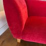 Red 'wave' 3-seater sofa from The Sofa Factory Image 5