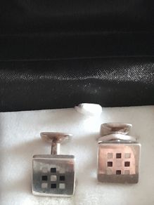 silver cufflinks