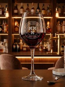 Shelbourne FC Laser Engraved Wine Glass