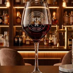 Shelbourne FC Laser Engraved Wine Glass