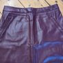 Dunnes Stores PU Leather Burgundy Skirt Image 4