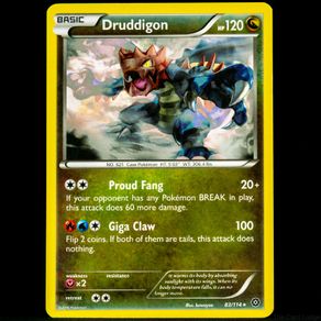 Druddigon 83/114 Rare Black and & White Base Set Pokemon Card