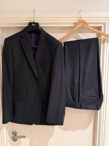 Mens suit (38R/32R) charcoal - Paul Costelloe