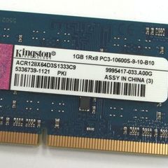 Kingston 1gb 1rx8 Pc3-10600s-9-10-b1 Ddr3 Laptop Memory Ram