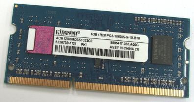 Kingston 1gb 1rx8 Pc3-10600s-9-10-b1 Ddr3 Laptop Memory Ram