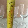 Harlequin set of 3 vintage etched small glasses in Greek Key pattern Image 4
