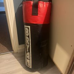 boxing bag and gloves