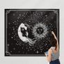 Tapestry Wall Hanging Stars Space Psychedelic Black and White Tapestries Wall Tapestry for Home Decor for Bedroom, Living Room, Dorm Sun and Moon, 130 x 150 cm (FREE SHIPPING) Image 4