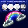 Rainbow LED Neon Light Sign USB Powered 40 x 20cm with Switch Acrylic Neon Wall Light Signs for Bedroom,Living Room,Teen Boys & Grils Game Room Decor (FREE POSTAGE) Image 2