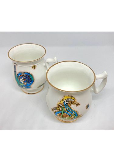 2 Vintage Celtic Design Mugs