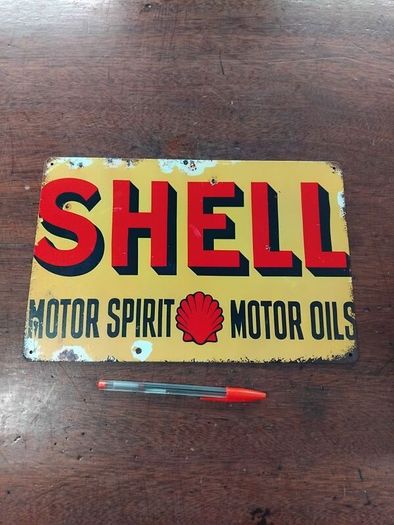 Shell metal sign
