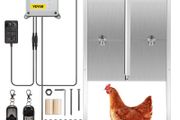 Automatic Chicken Coop Door, Timer and Light Sensor Chicken Door Opener, 12V 66W Chicken Coop Door, Electric Poultry Door Opener Kit with Infrared Sensor, Auto Chicken Door with 2 Remotes