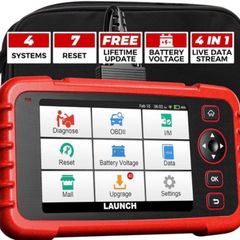 LAUNCH CRP123x OBD2 Scanner Car Diagnostic Tool for ABS SRS Transmission Engine Diagnostic, with 7 Service Functions, Lifetime Free Update, Auto VIN, Battery Test