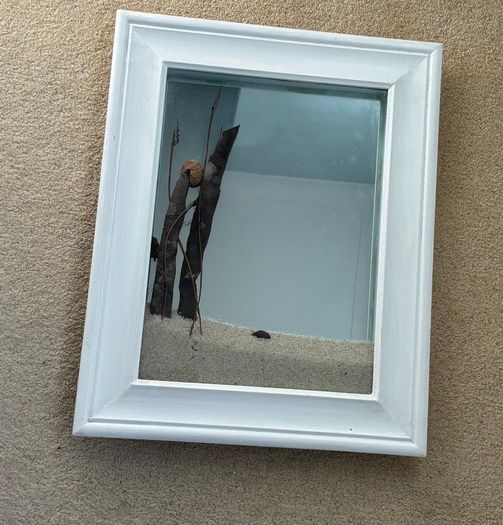 3D Beach Sand Art Wall Mirror 40cm x 50 cm
