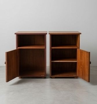 Pair of MCM Retro Teak Bedside Lockers