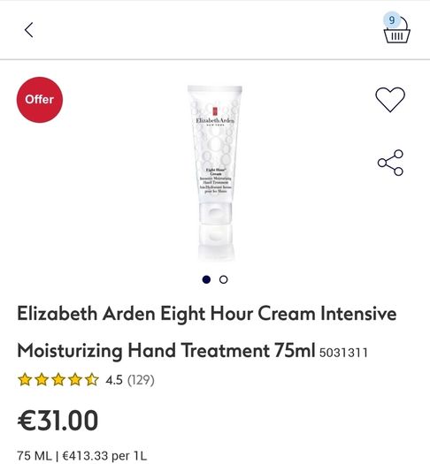 Elizabeth Arden Intensive Moisturizing Hand Treatment in 75ml