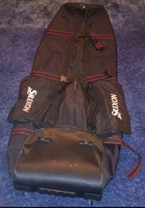 Vintage  Srixon Black And Red Golf Bag With Roller Wheels