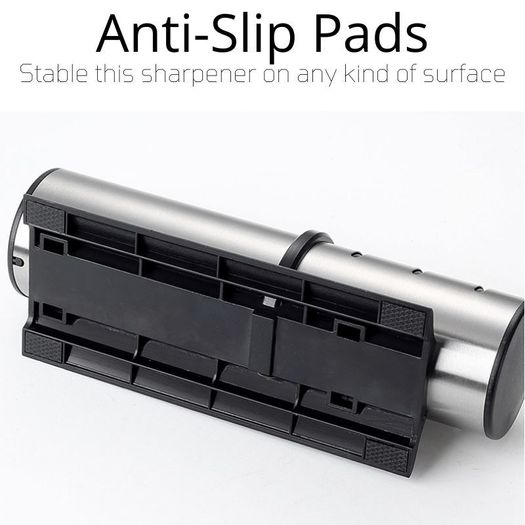 Kitchen Knife Sharpener 3 Stage Pull-Through Design with Anti-Slip Pads