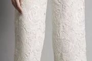 M&amp;S Autograph Cropped Trousers Floral Lace size 12 New without tags