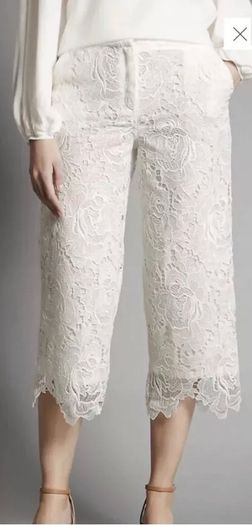 M&S Autograph Cropped Trousers Floral Lace size 12 New without tags