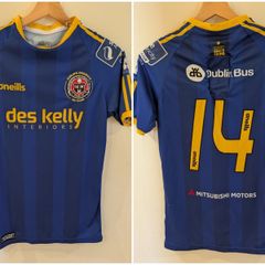#14 Bohemians FC Player Worn GPS 2020 away Jersey Shirt O'Neills League of Ireland