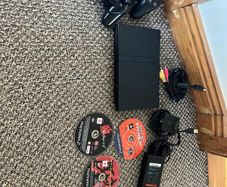 Sony PlayStation 2 Slim Console Bundle Controller, Memory Card & Games