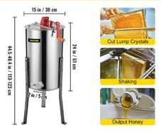 Honey Extractor 3 Frame Manual Electric Stainless Steel Honeycomb Spinner Crank Honey Centrifuge Beekeeping Equipment