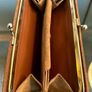 Vintage Long Brown Suede Leather Kiss Lock Coin Purse or Small Clutch Wallet Image 4
