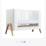 White Cot Bed with Mattress Image 9