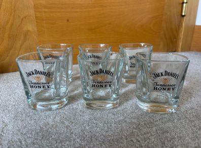 A Set of 6 Brand New Jack Daniel's Tennessee Honey Glasses