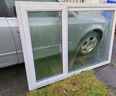 PVC Double glazed window- One pane broken- FREE