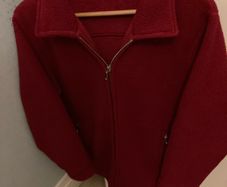 Country Casual Red Fleece Jacket. Size 14