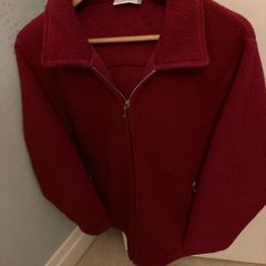 Country Casual Red Fleece Jacket. Size 14