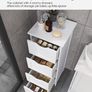 Bathroom Floor Storage Cabinet, Bathroom Storage Unit with 4 Drawers, Bathroom Cabinet Freestanding, 30 x 30 x 82 cm, for Living Room, Dining Room, Kitchen, Modern Style (FREE SHIPPING) Image 7