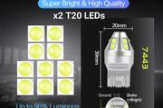 2x T20 7443 Canbus LED Bulb Car Light Turn Signal Brake Reverse Tail Lamp