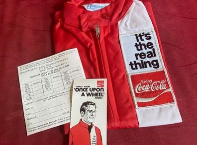 Coca-Cola 1970S Paul Newman Once Upon A Winner Nylon Racing Jacket NOS