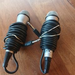 Microphone by two. Each has a 5 meter cable.  Silvercrest