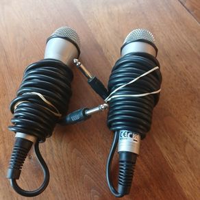 Microphone by two. Each has a 5 meter cable.  Silvercrest
