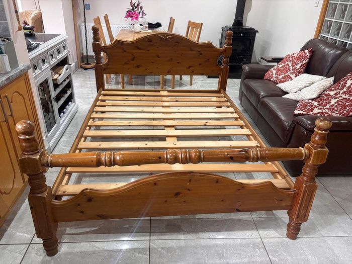 Solid Pine King Size Bed