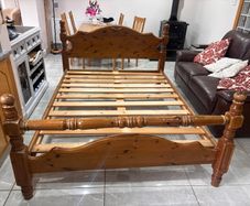 Solid Pine King Size Bed
