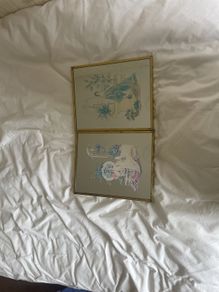 Antique mirror with pictures